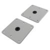 2PCS Boat Seat Bases Aluminium Alloy 6 Screw Holes 3/4 Inch Pin Post Mounting Base for Marine Boat S
