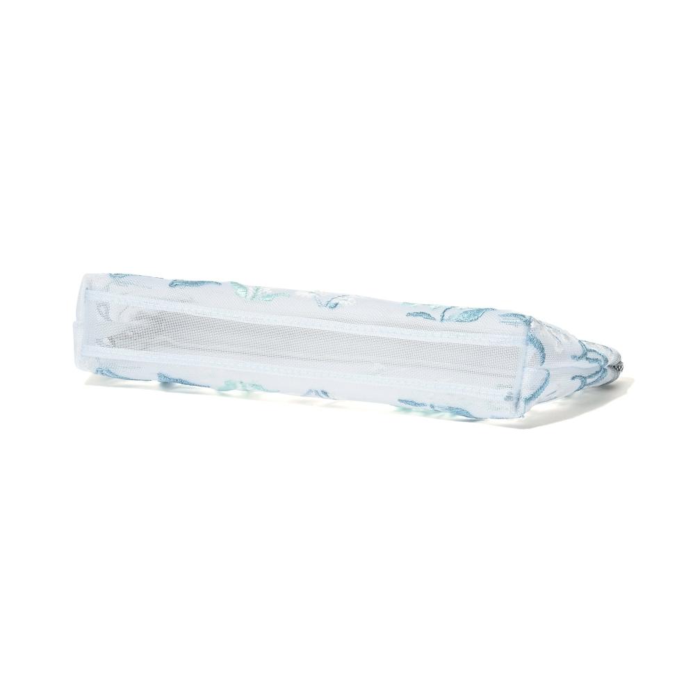 Franc Franc Japan Netz Stickerei Stift und Zahnbürste Tasche Hellblau