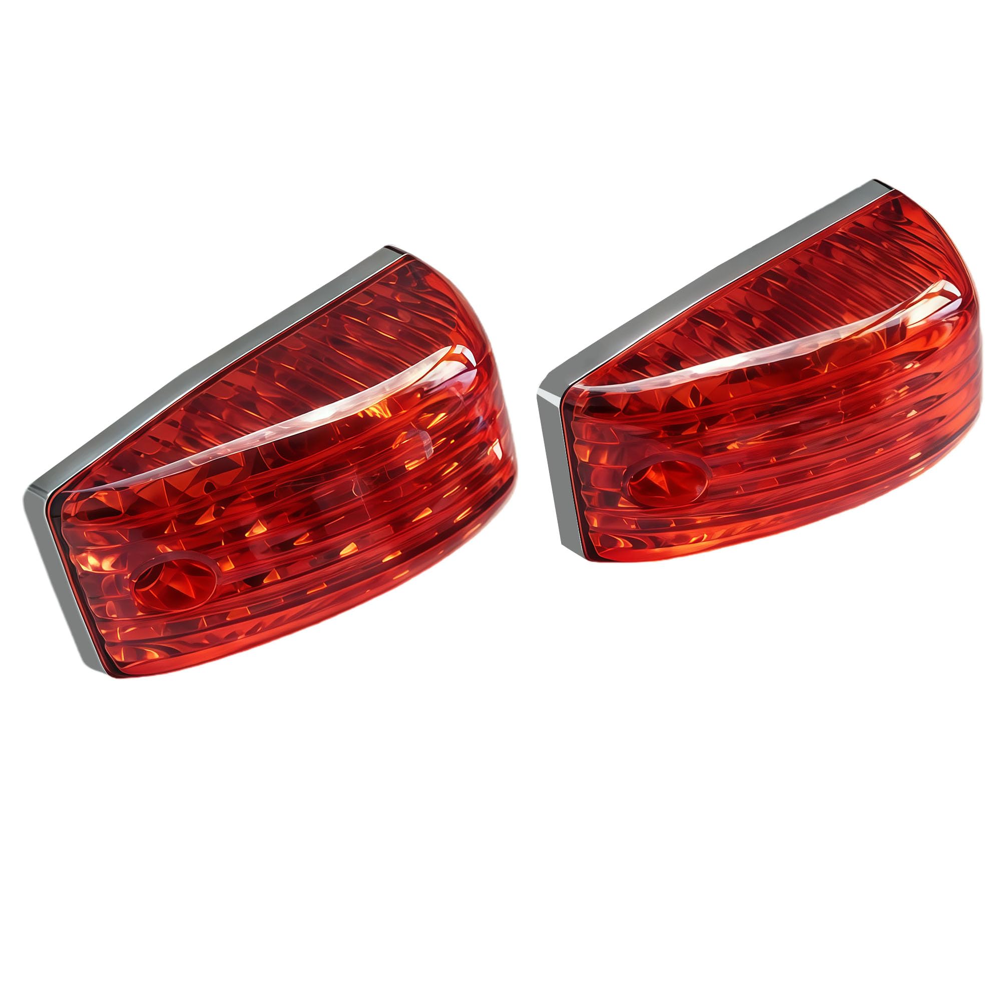 KICARYAJP Side Marker for Hino 17 Profia Ranger Crystal Lens красный