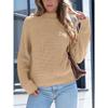 Solid color pullover turtleneck sweater top long sleeve sweater for women