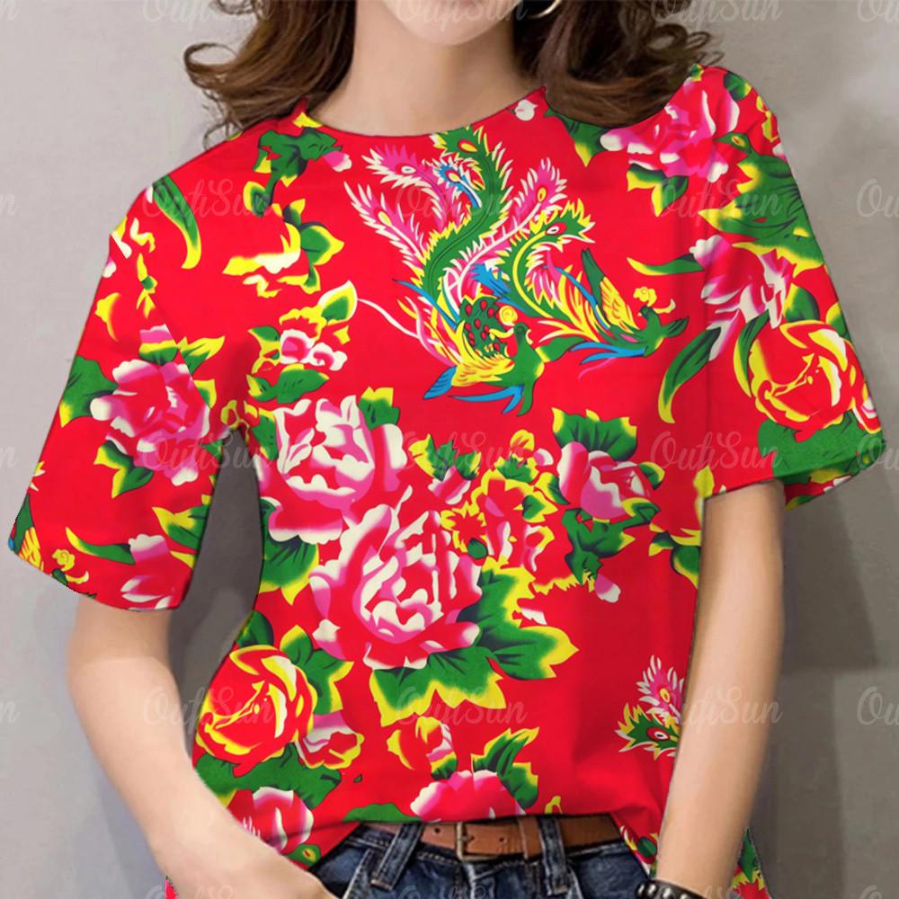 Women's T-shirt Round Neck Casual Top Harajuku Short Sleeved Shirt