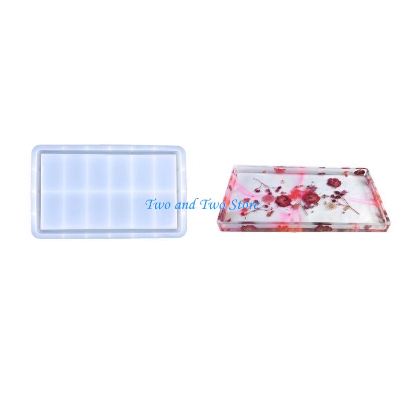 HX6F Silicone Mold for Making a Storage Container Practical Tray Creating Resin Mould