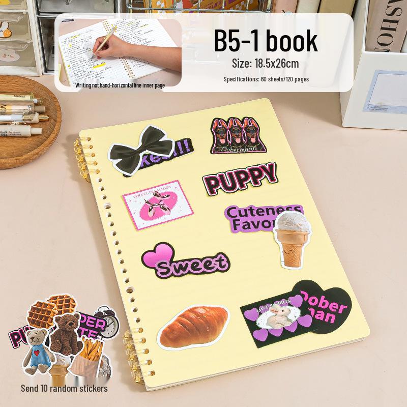Ergonomic, High-value Loose-leaf Notebook with Detachable Binder; Suitable for High School and Junior High Students.