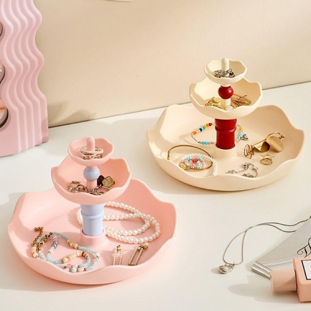 Anti Slip Jewelry Display Rack Large Capacity Desktop Storage Box Jewelry Key Holder  Office