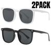2PACK Fashion Travel Sunglasses Women Simple Sunshade Luxury Minimalist Design Square Frame Retro Men Eyeglasses Glasses Unisex