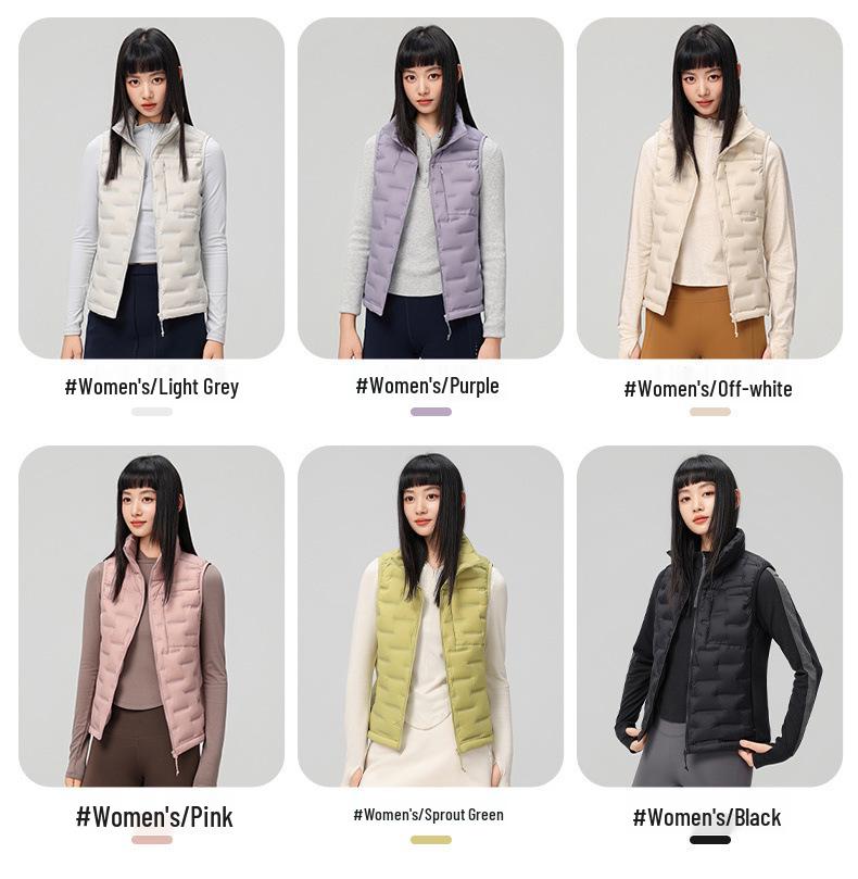 Unisex High-End Lightweight Down Vest, Outdoor Sports, 90% White Duck Down Jacket.