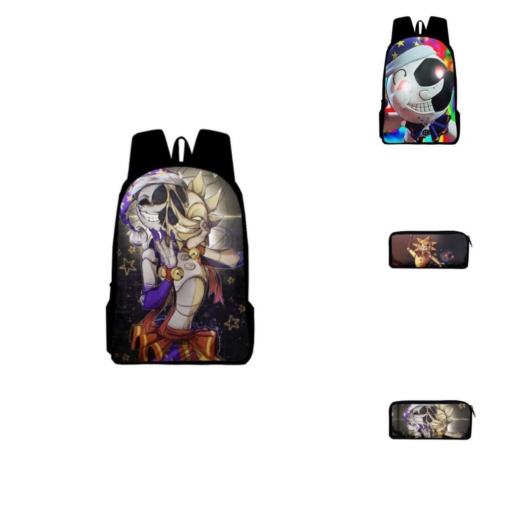Zaino Sundrop Moondrop di Five Nights At Freddy's Per Studenti Con Materiale Resistente