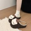 Kätzchen Katze niedlich Lazy Bag Kopf Hausschuhe Damen tragen 2025 Herbst und Winter lässig Ein-Pedal dicksohlige Halbschuhe