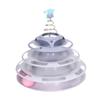 Cat Turntable Toy Relieve Boredom Interactive 4 Level Turntable Cat Toy Balls with Spring Star for Kitten Supplies