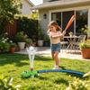 Outdoor Crocodile Sprinkler Toy with Baseball Launcher for Kids Backyard Water Play and Lawn Activities 2 in 1 Summer Garden Game Set for Children