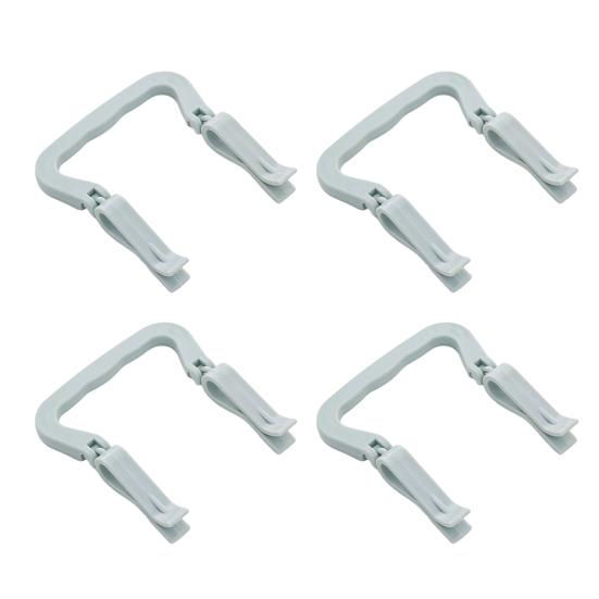 4Pcs Trash Can Clips Anti-Slip Double Clip Design Easy Installation Handle Garbage Bag Trash Fastener Can Barrel Household