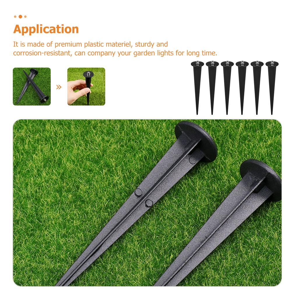 6Pcs Light Stake Stakes Lights Ground Spike Solar Garden Spikes Landscape Lamp Replacement Led Yard Flood Lamps Lighting Pathway