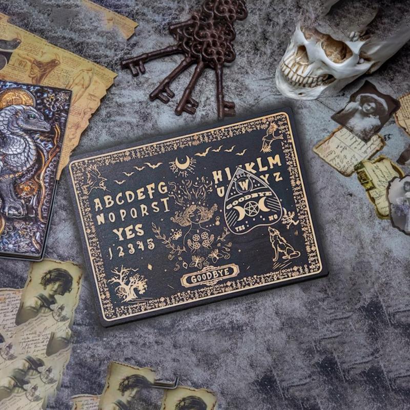 Wooden Divination Pendulum Board Metaphysical Message Board Large Wooden Spirits Board for Teens Adults Birthday Party