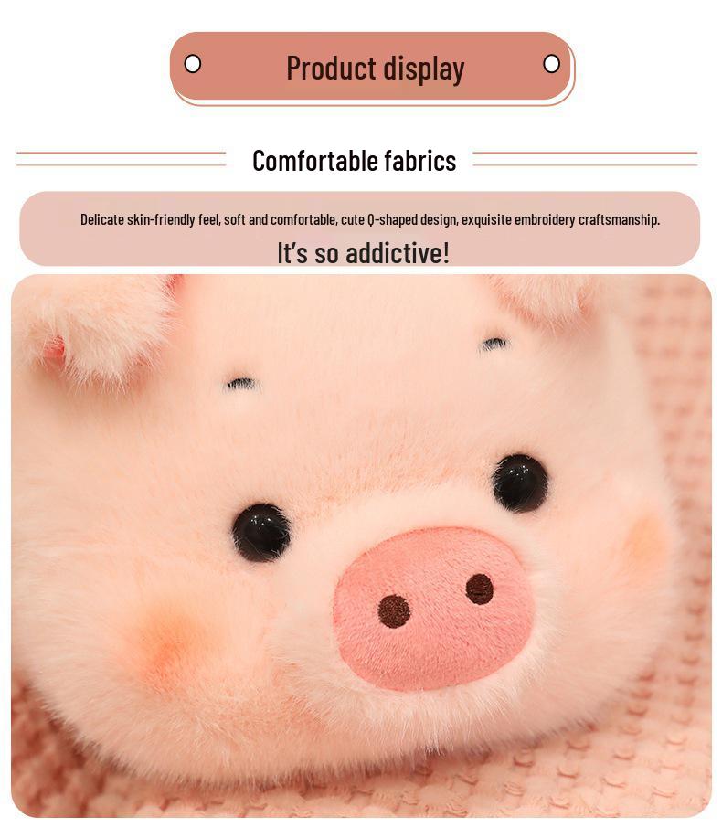 Plush Pig Head & Brain Bowknot Pillow - Adorable Pig Shaped Cushion for Girls' Beds and Sofas