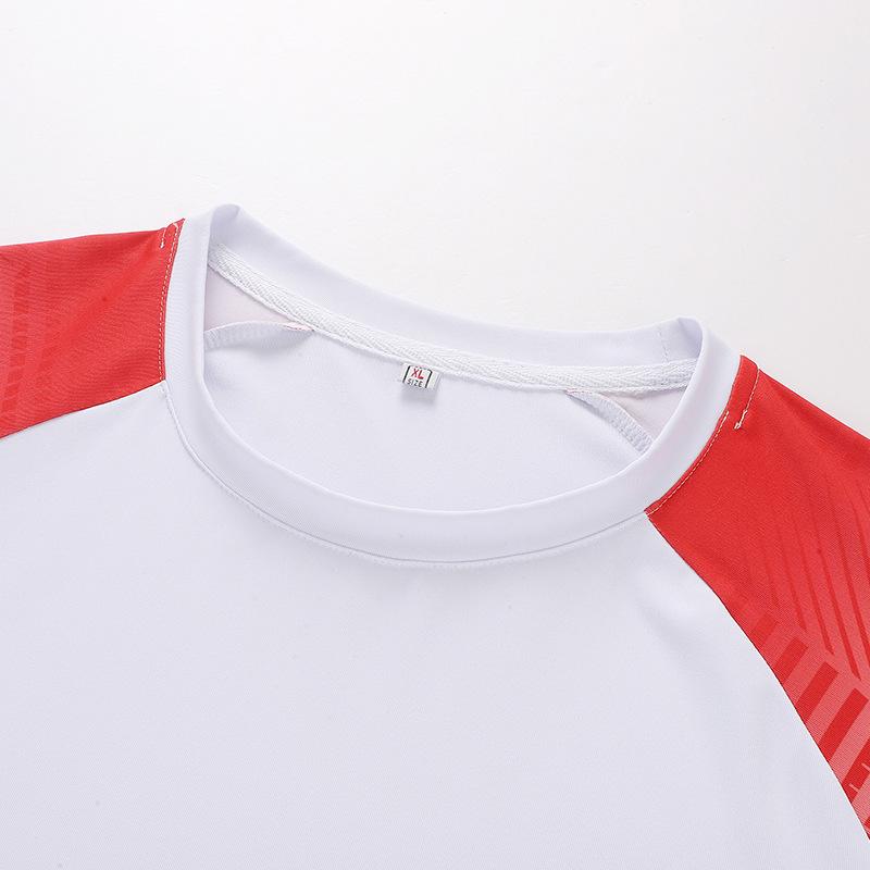 Red Gradient Quick-Dry Badminton and Table Tennis Training T-shirt for Men and Women