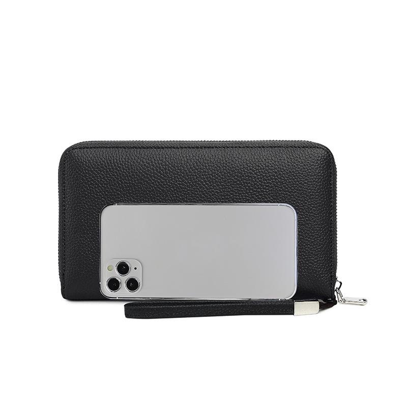 Xiangyin 2024 Women's Genuine Leather Long Wallet & Coin Purse - Niche Design, Cowhide Clutch, Slim Style