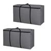 2-Pack Heavy Duty Moving Bags with Handles&Zippers - Extra Large,Durable Polyester Storage for Clothes,College Dorm Move&Storage