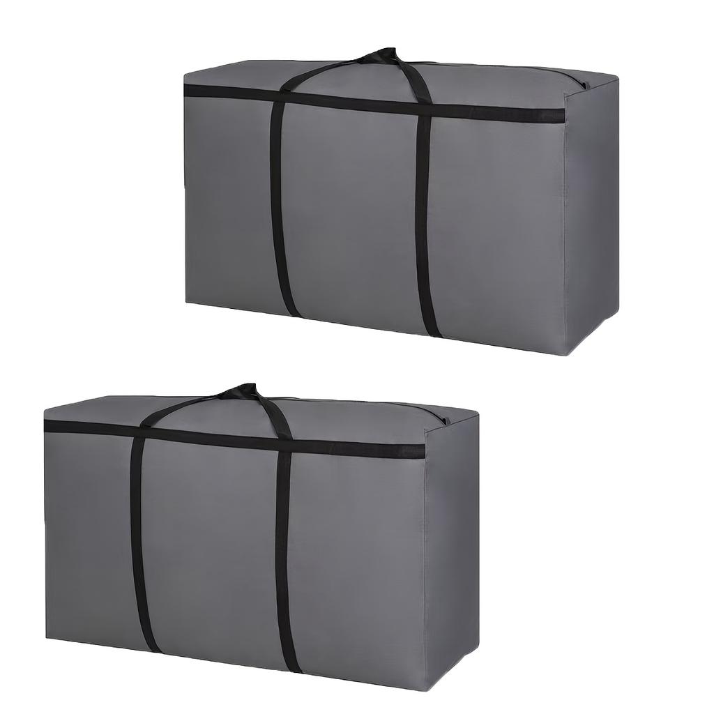 2-Pack Heavy Duty Moving Bags with Handles&Zippers - Extra Large,Durable Polyester Storage for Clothes,College Dorm Move&Storage