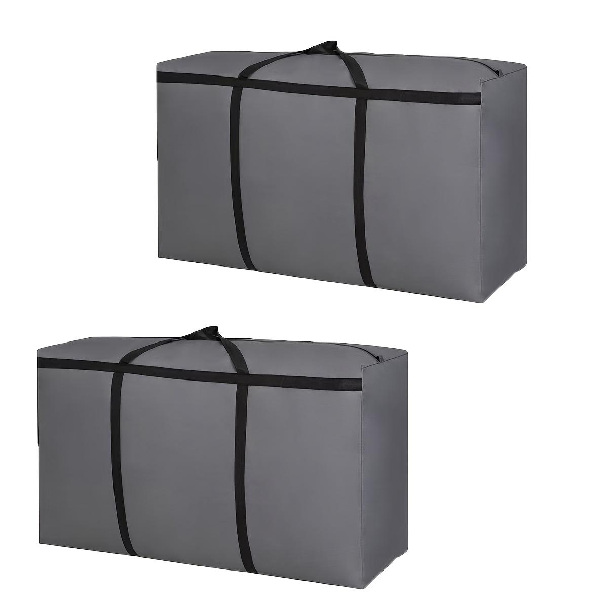 

2-Pack Heavy Duty Moving Bags with Handles&Zippers - Extra Large,Durable Polyester Storage for Clothes,College Dorm Move&Storage
