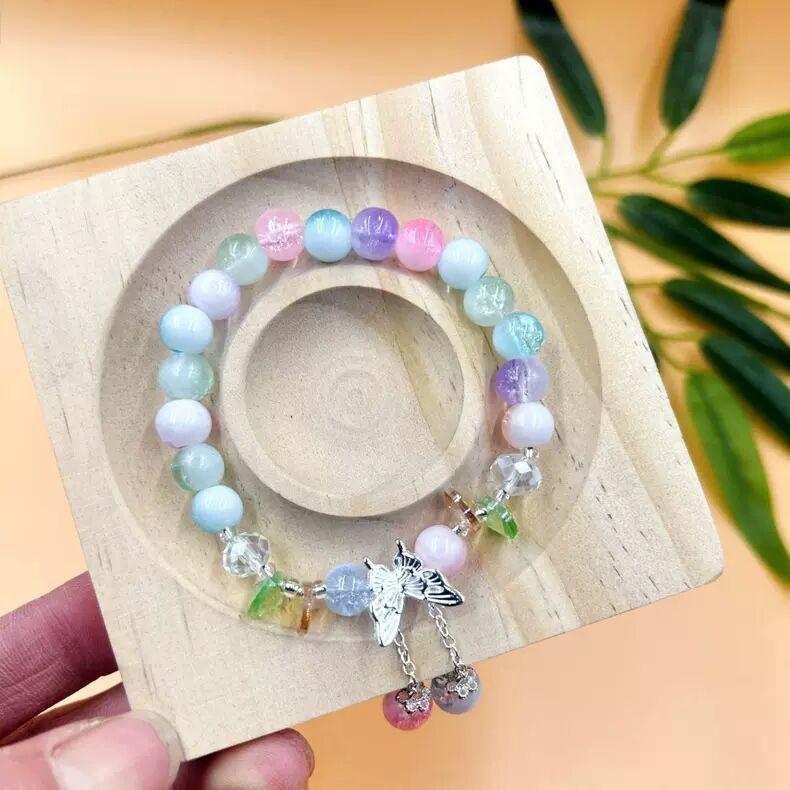 Gradient Crystal Butterfly Bracelet - Simple and Versatile Student Jewelry