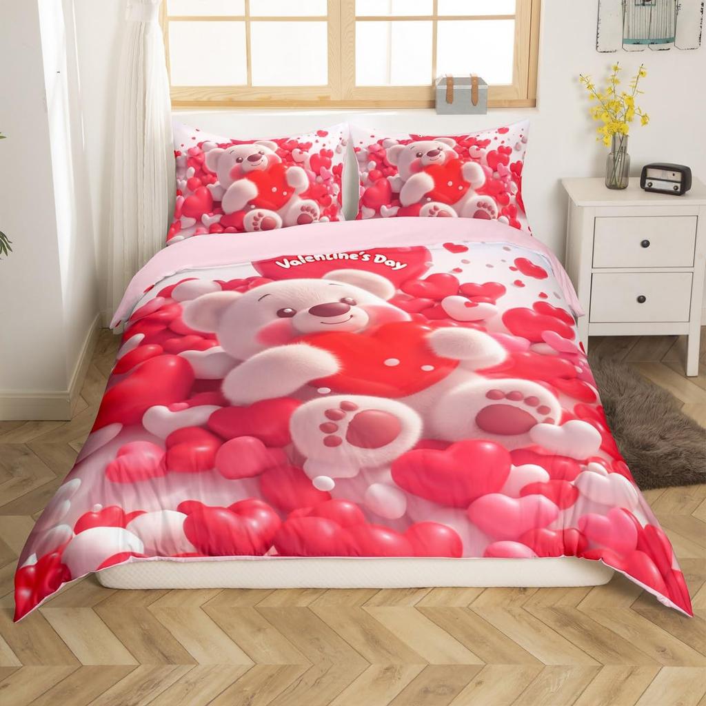 Balloon Duvet Cover Set For Kids Boys Girls Queen King Size Lightweight Down Room Decor 2 Pillowcases And 1 Duvet Cover No Quilt