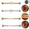 YW G23 Titan Piercing 14G 16G Zungenring Außengewinde Industrial Barbell Ohr Tragus Helix Körperschmuck