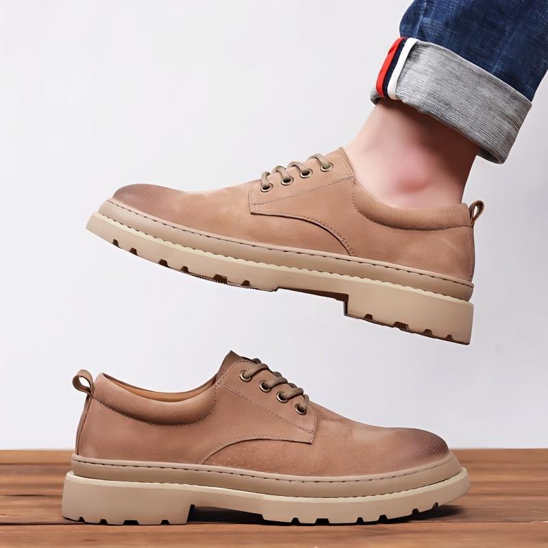 New Youth Spring and Autumn Tooling Shoes Non-slip, Wear-resistant and Breathable Casual Soft-soled Low-top Men's Martin Boots-8022