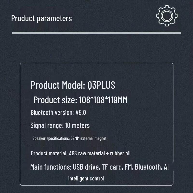 Bach Johann Q3PLUS Portable HIFI Bluetooth Speaker