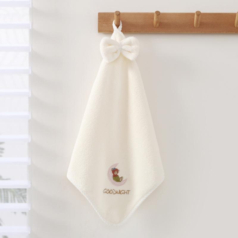 Towel absorbent coral fleece wipe headscarf cartoon children's face towel children's towel dry hair towel baby bath face towel