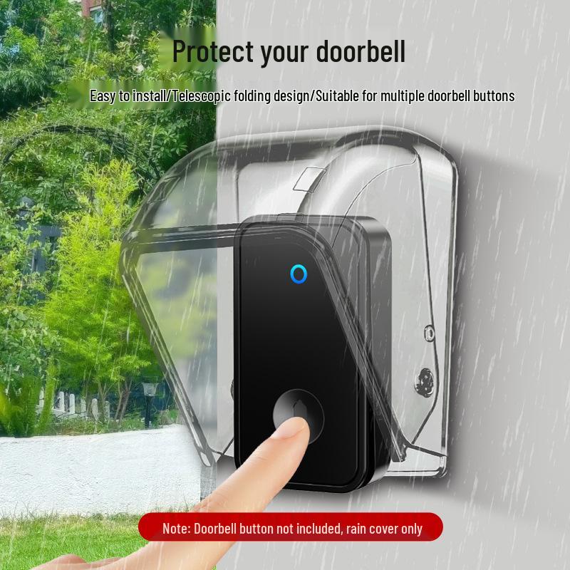 Transparent Waterproof Wireless Doorbell Rain Cover for Outdoor Use