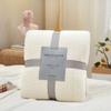 Thick Solid Pineapple Grid Flannel Blankets Coral Fleece Air Conditioning Blanket For All Seasons Lightweight Cozy Nap Bedspread