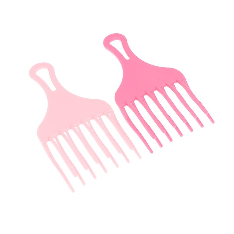 1 Peine Afro con Púas Insertables Peine Ancho Dientes Horquilla para el Cabello Cepillo Hombre Cabello Cabeza con Aceite Peine de Plástico con Engranajes Herramientas de Peluquería para Cabello Afro Rizado