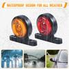 12V-24V Double Face Trailer Truck LED Side Marker Light Trailer Marker Lamp Turn Signal Light Compatible with Freightliner Cascadia/M2 106 Compatible