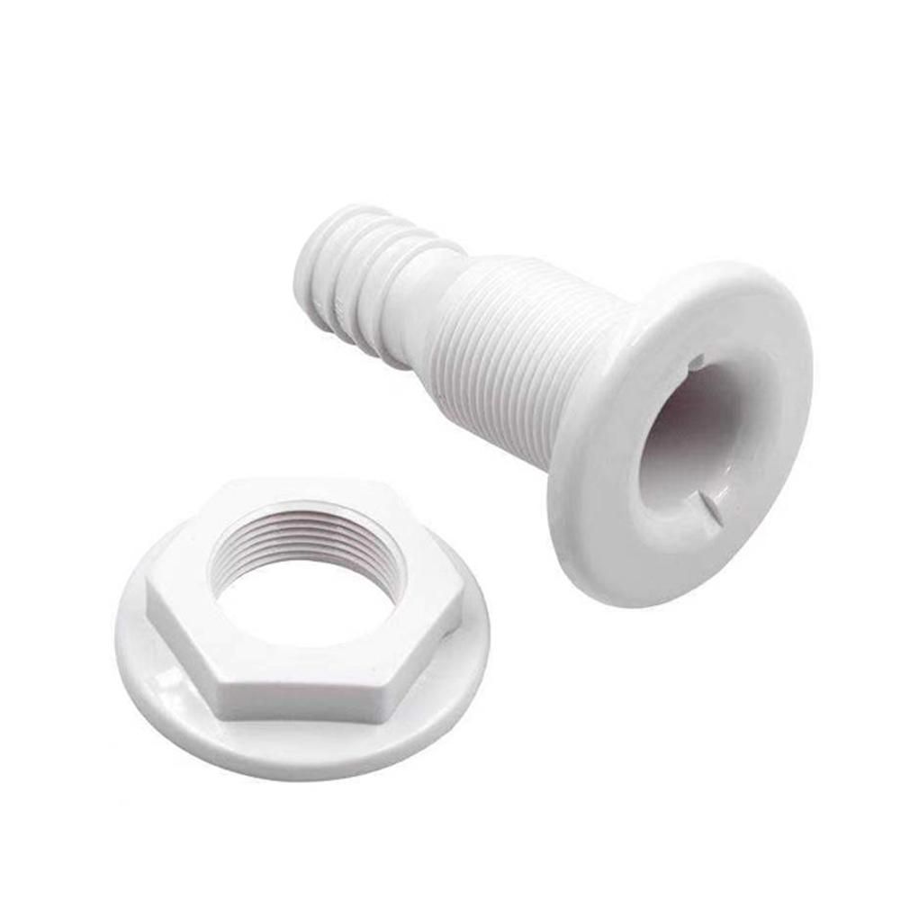 Racord de trecere prin coca, conector drept pentru furtun de 5/8, 3/4 1-1/2in, bărci, marine, accesorii marine, racord pentru furtun de trecere prin coca