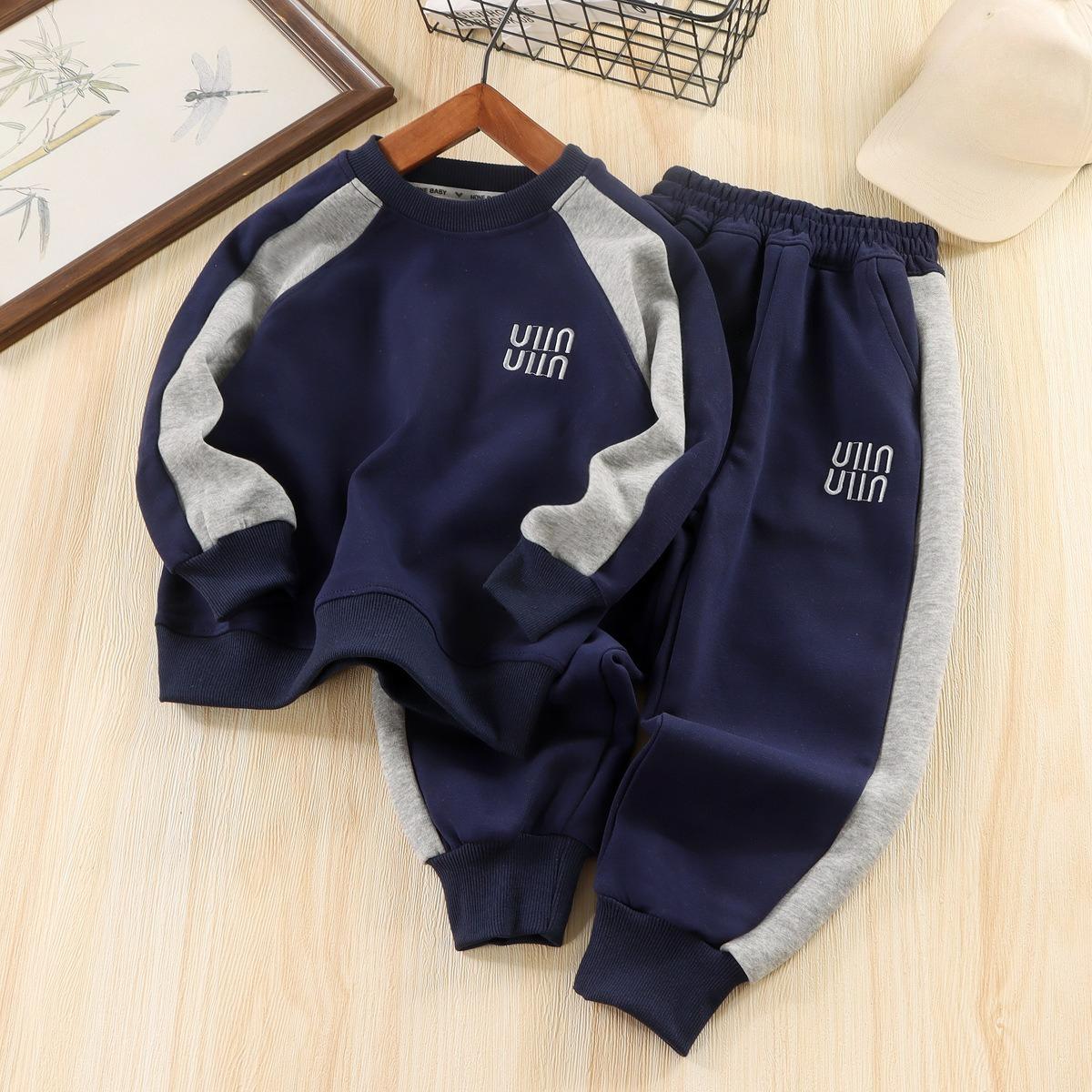 

Boys Suits, Spring Children s Clothing, Letter Printing Suits, Baby Sweaters, Western-style Sleeves, Children s Spring Clothes 80 темно-синий