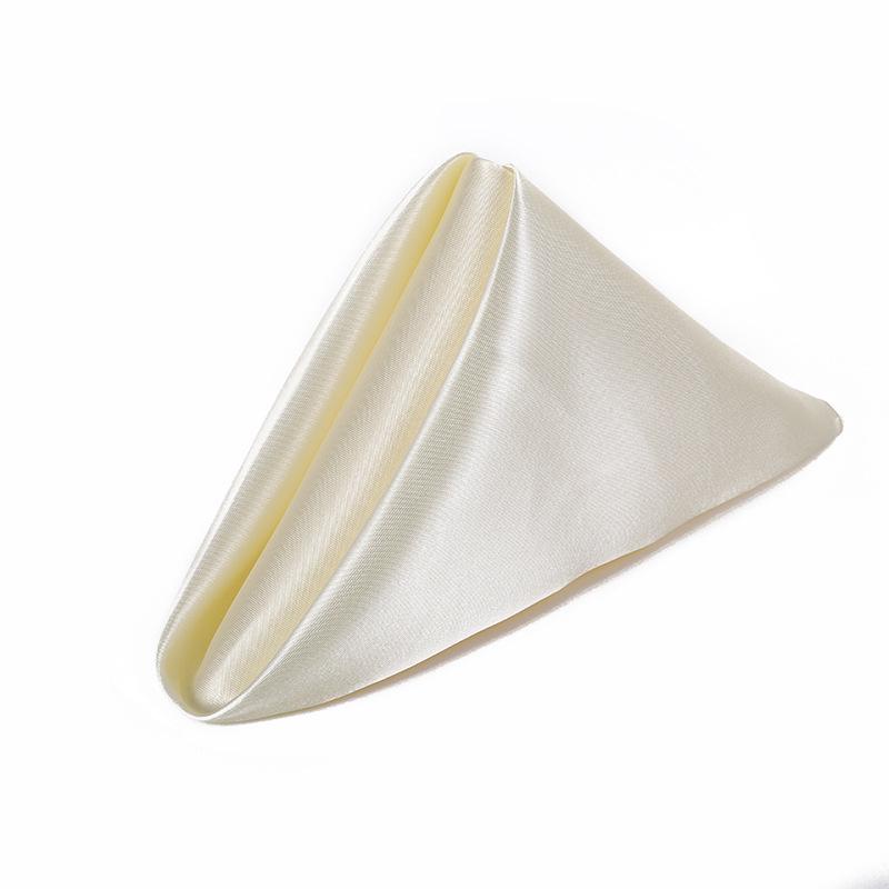 High-Density Satin Napkin – Wedding Style Solid Color Overlock Placemat Tablecloth with Flower Design.