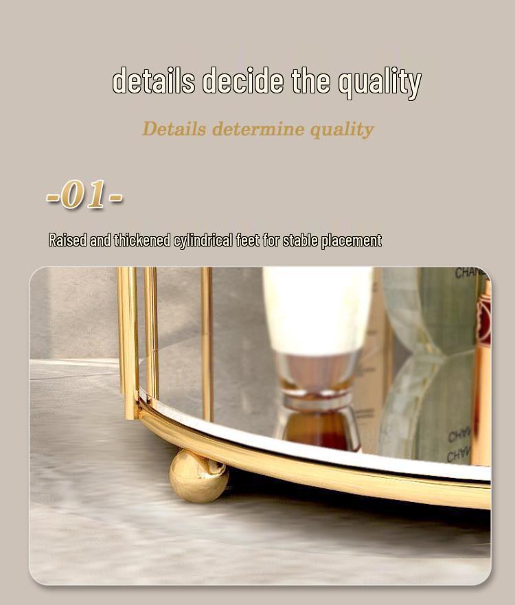 Wrought Iron Birdcage Desktop Organizer: Home Decor for Cosmetics and Dressing Table