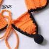 Adjustable Dog Bib Knitted Star Pet Bib Handmade Shape Cat Crochet Skin-friendly Collar with Black Pom-poms for Cats Small Dogs Halloween Outfit