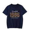 Women Vintage 1986 Birthday Gift T Shirt Retro Birthday Party Casual Summer Sleeveless Shirts