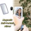 Espejo de Selfie Magnético Magnético Espejo de Gran Ángulo LED Espejo de Gran Ángulo Espejo de Ventosa Trasera Vlogging