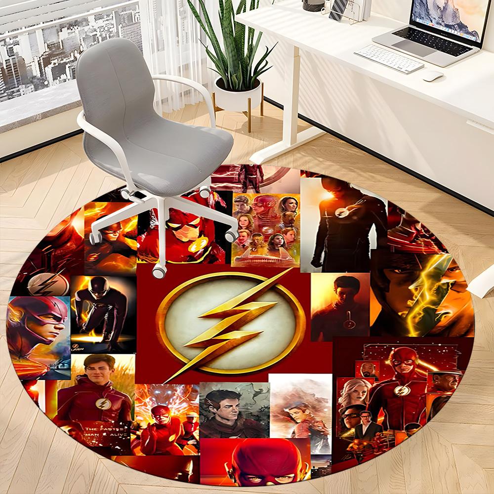 1pc Flash Speed Office Round Area Rug, Under Office Chairs Bedroom Living Room Home Decor, Room Deco, Available in Various Sizes