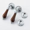Euro Walnut Wood Handle Door Lock Indoor Universal Security Door Locks Bedroom Mute Deadbolt Lock Furniture Hardware Accessories