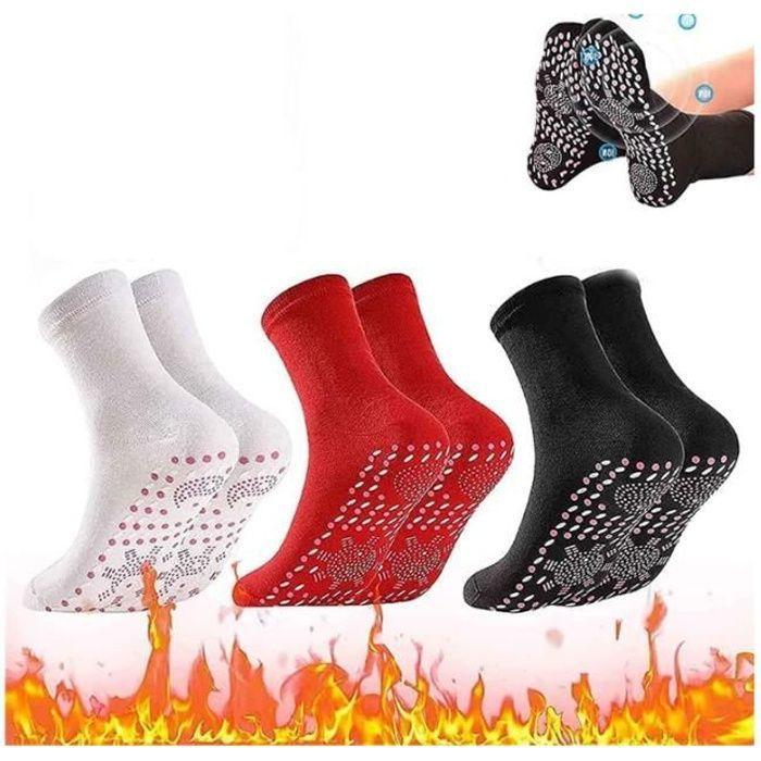 

3 Pairs of Self-heating Tourmaline Acupressure Shaping Socks, Tourmaline Slimming Health Sock