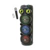 Luminous Karaoke Speaker - INOVALLEY - KA129-XXL - Bluetooth V5.0 - 90 Cm - 1000 W - 3 X 8'' Speakers - Wireless Microphone Included