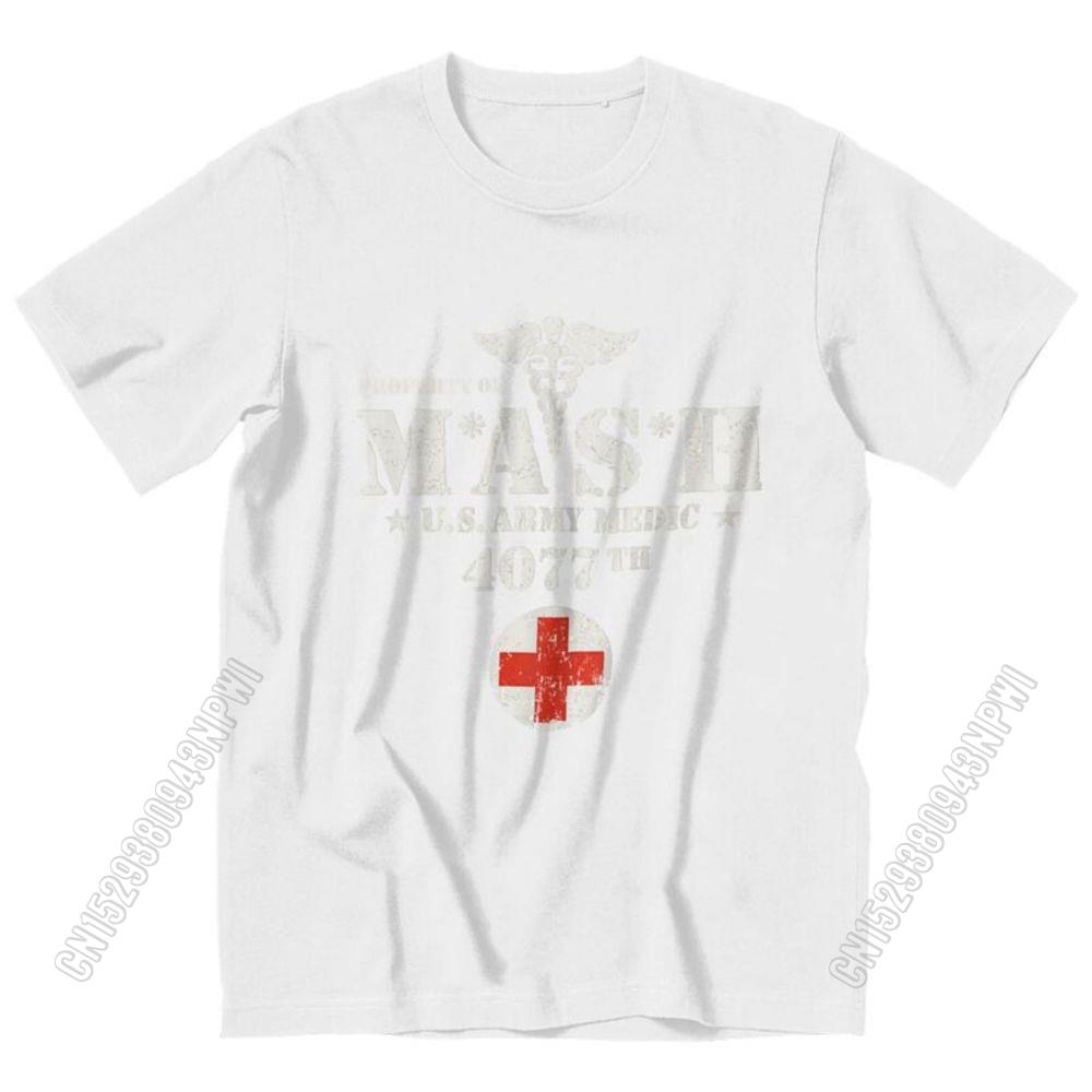 

бавовна Вінтажне Маш Телешоу Чоловіча Футболка 100% Бавовняна Футболка Футболки Літня Футболка Подарунок Жіночий Унісекс Одяг Новий Дизайн XXXL білий