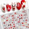 Cute Christmas Nail Stickers: Snowman, Santa, Snowflake & Reindeer Designs