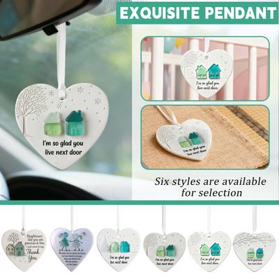 2d Acrylic Heart Shaped Sea Glass Friendship Decor,Friendship Heart Keepsake,Friendship Heart Ornament For Tree Hanging Ornaments,