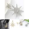Stylish Korean Style Star Earrings Sparkling Silver Plated Studs For Women