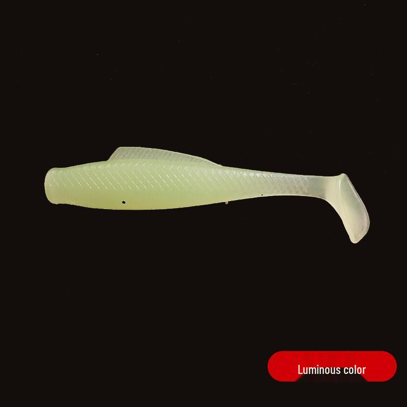 Schwimmender T-förmiger Weichköder: Schwarzer Bionic-Köder für Barsch, Mandarinfisch und Wurzelfisch