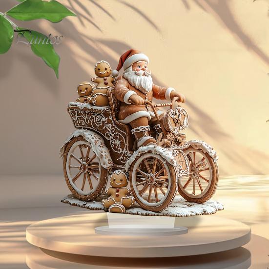 Winter Snow House Acrylic Decoration 2D Flat Nativity Scene Table Sign Christmas Home Office Living Room Bedroom Bookshelf Desktop Ornament